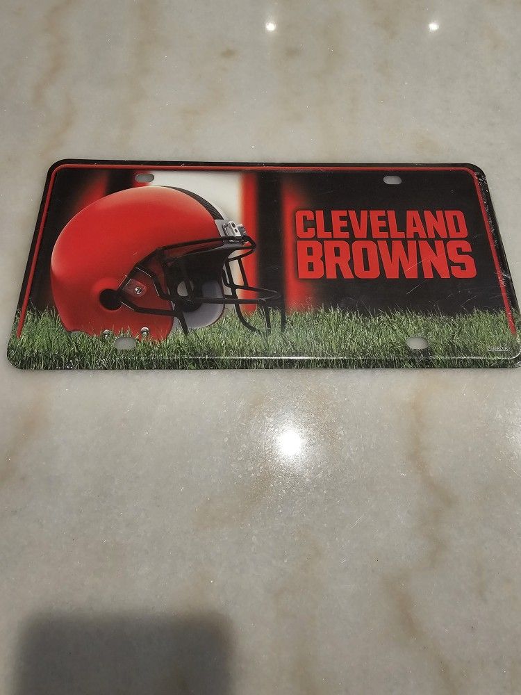 Cleveland Browns Metal License Plate