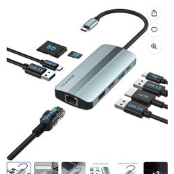 9-in-1 Laptop USB-C Hub Laptop Docking Station