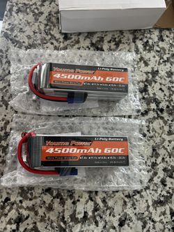 (2)— 22.2 V 6S 4500mAh LiPo Battery 60C EC5 for RC Helicopter Airplane Car Truck