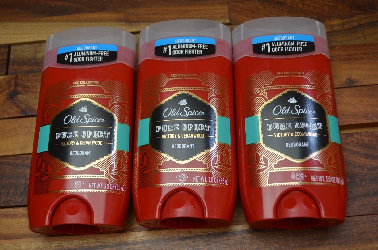 3x Old Spice Red Zone Collection Men's Deodorant Pure Sport Victory & Cedarwood