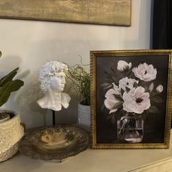 Floral Print In Gold Frame