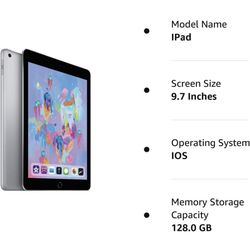 2018 iPad Apple 6th Gen 128gb