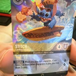 Disney Lorcana Card ENCHANTED Stitch Card 206/104 From 1st Chapter