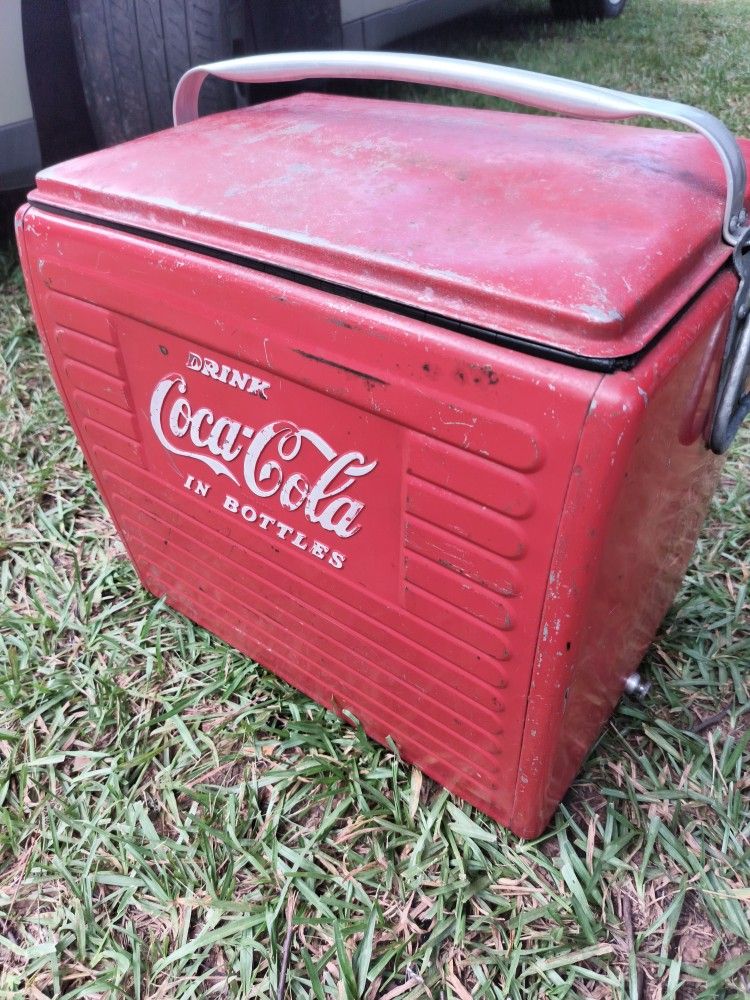 Vintage Coca Cola Cooler 1955 All Metal