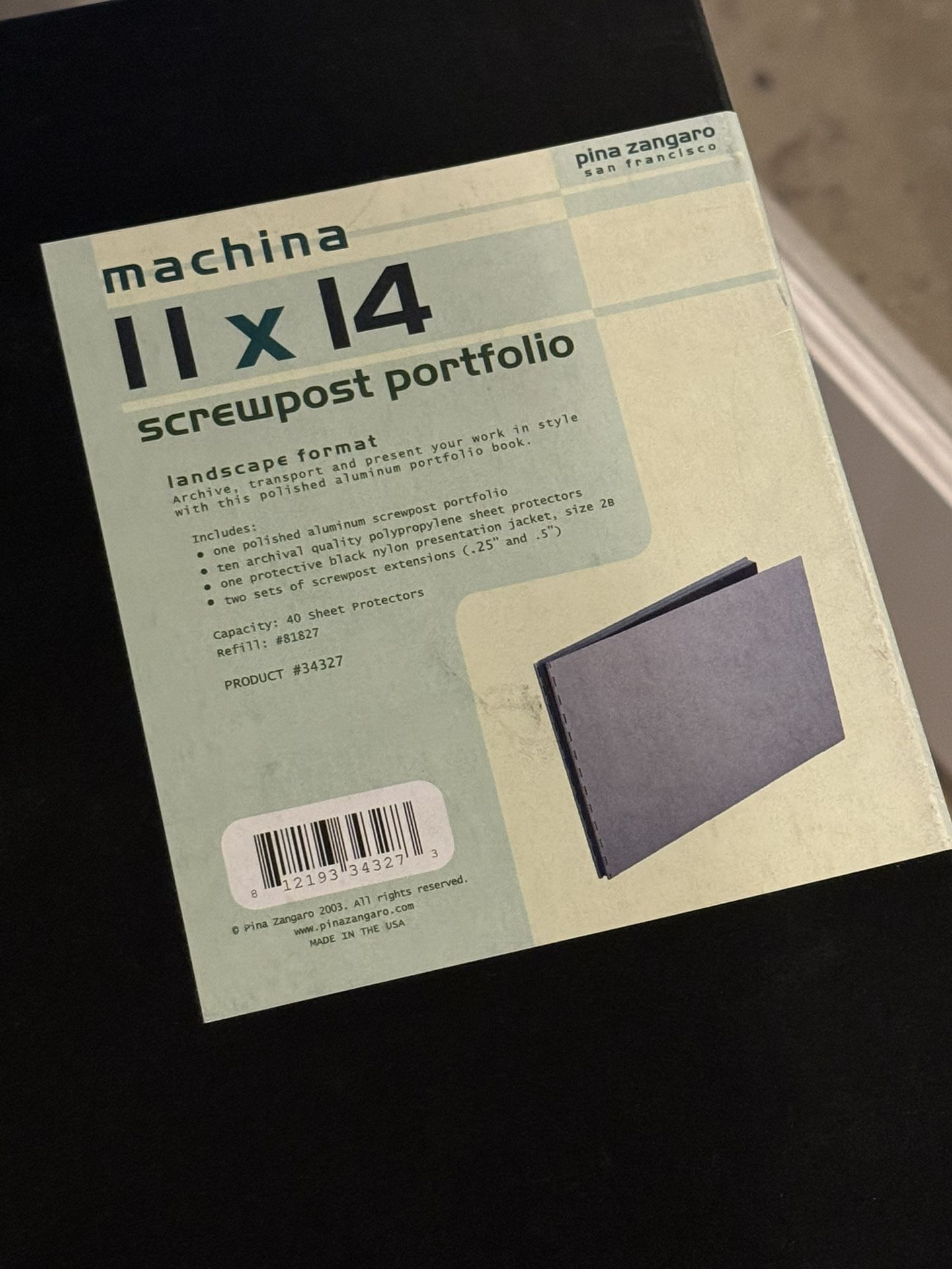 Pina Zangaro Machina Screwpost Binder - Aluminum / Portrait / 11 x 14