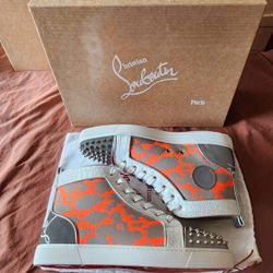 Brand New Christian Louboutin Fun Lou Spikes Flat Men’s Size 12.5