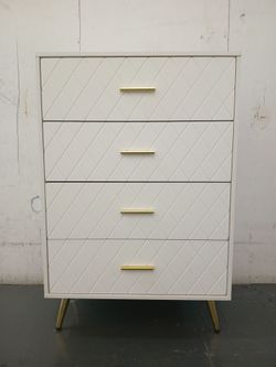 White 4 Drawer Dresser