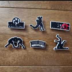 Lot Of 6 Wrestling Shoe Charms 