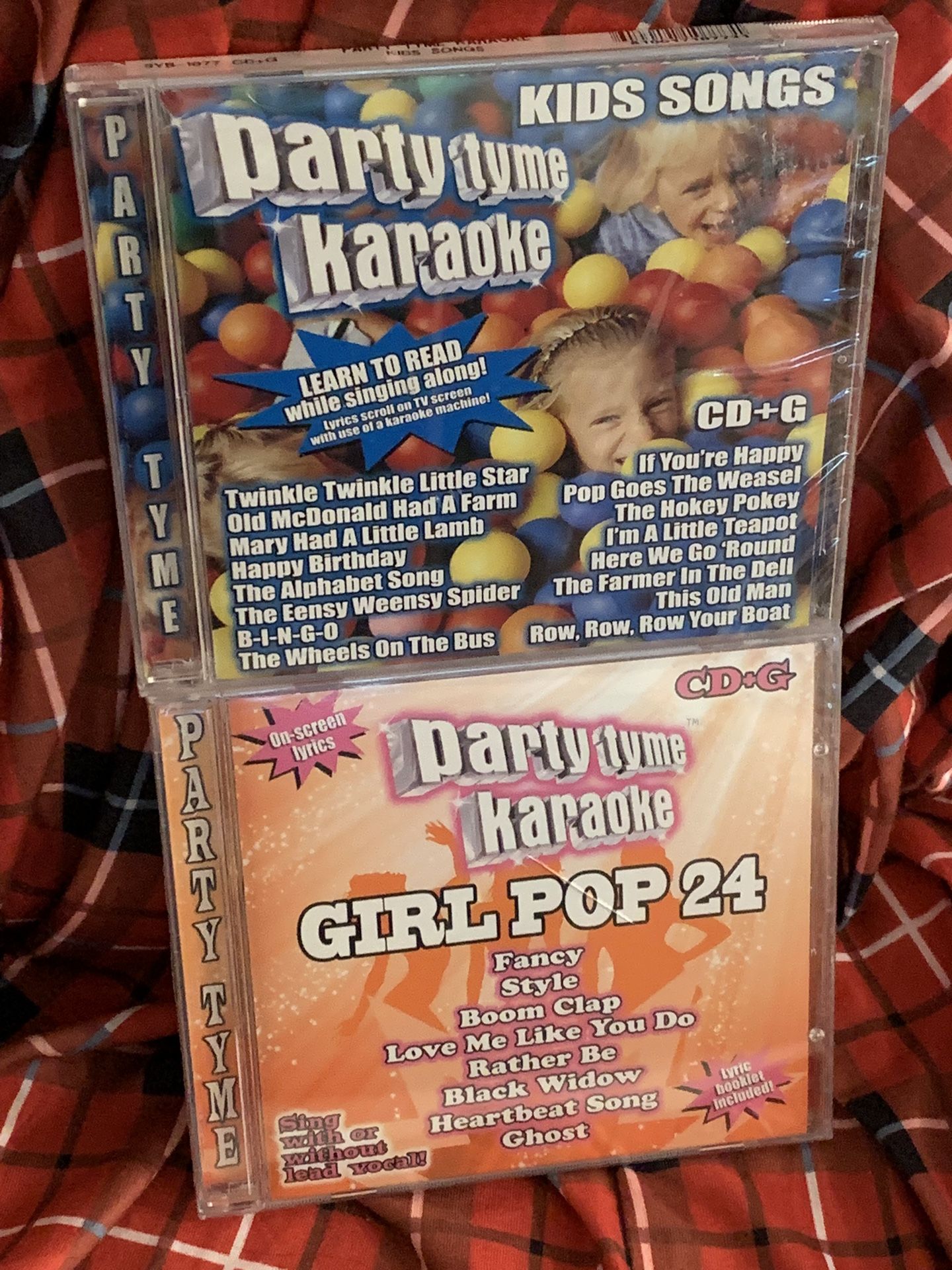CDG CD+G Party Tyme Karaoke / Girl Pop 24 / Kids Songs — BRAND NEW / SEALED