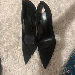 zara black heels 