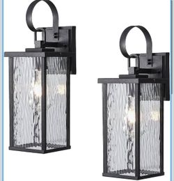 16 inch Outdoor Wall Sconce Water Glass Aluminum Sconce