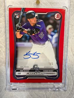 Bowman Kyle Karros Auto/Numbered 1/5