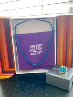 NEW Gems En Vogue Ring Parabia Topaz Ring and Necklace Set