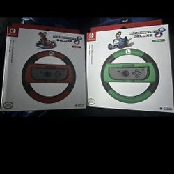 Hori Official Nintendo Switch 1 Mario Kart 8 Deluxe Racing Wheels Mario & Luigi