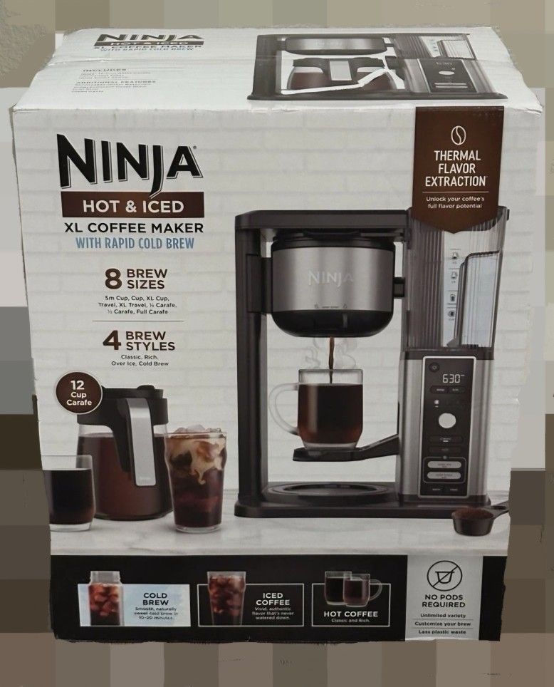 Ninja Iced & Hot XL Coffee Maker with Rapid Cold Brew