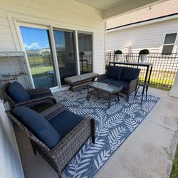 GET ALL OR SOME!! Fabulous Blue Wicker Patio, Full Set