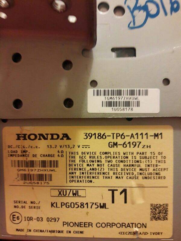2010 Honda Accord original radio amp.