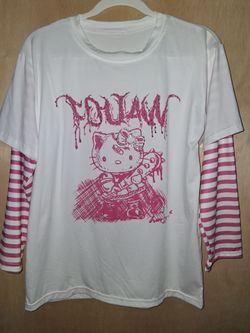 Hello kitty long sleeves shirt new sz M/L