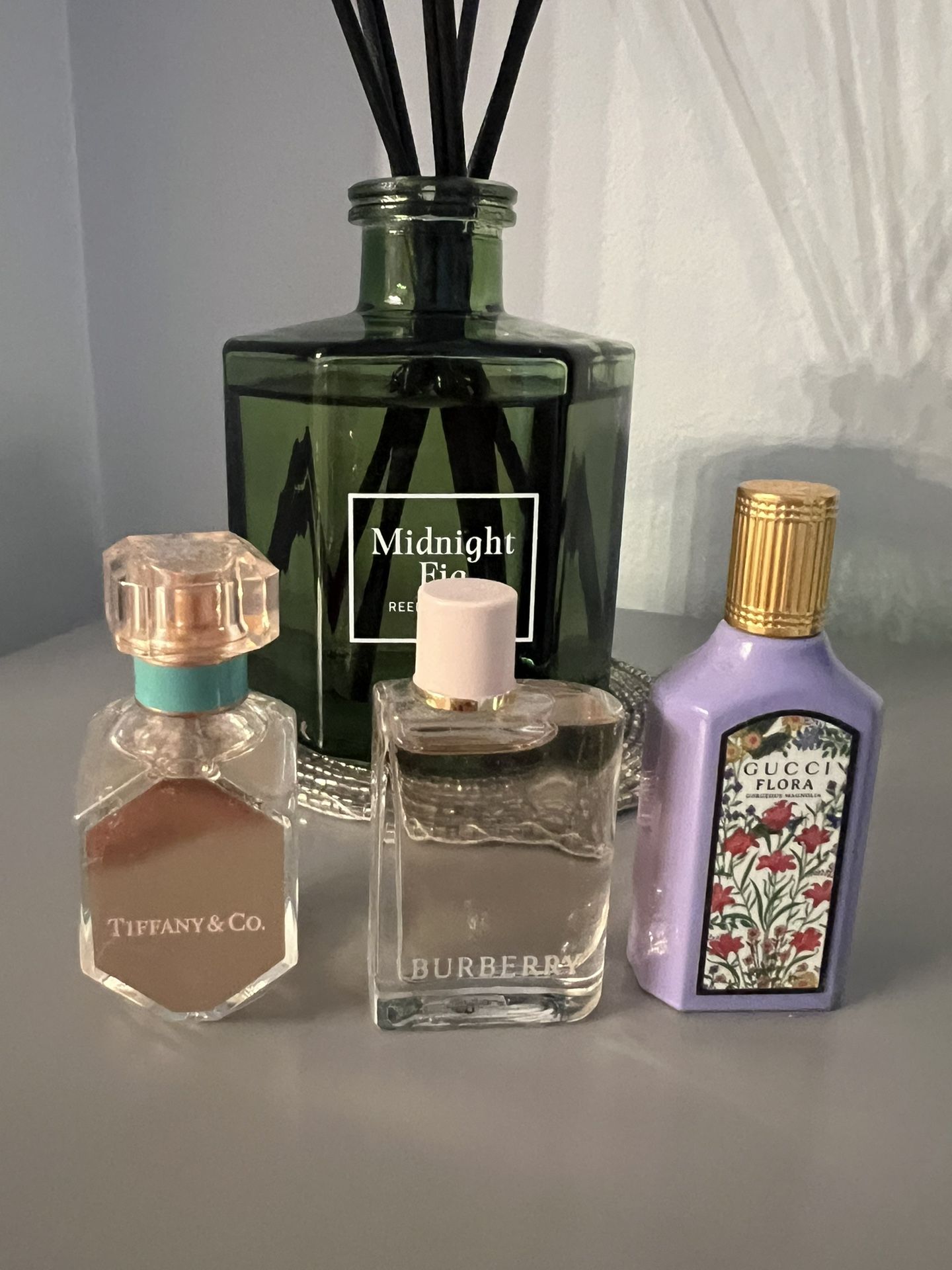 Tiffany & Co, Burberry, Gucci Flora Mini Perfume Set