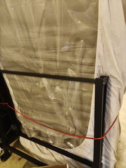 Twin bed mattress, frame and box spring! Clean! No stains rarely used