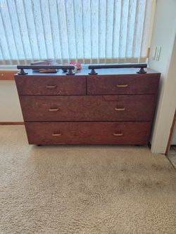 Hand crafted wood dresser