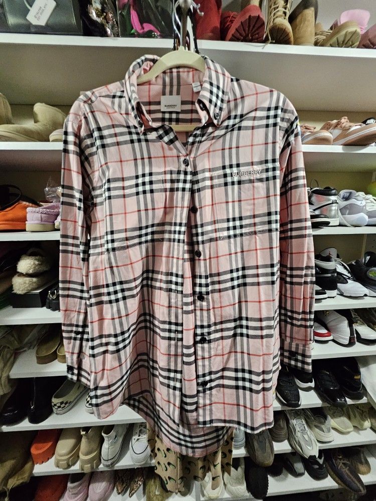 Burberry Bumble Gum Pink/ Check Oversized tpp