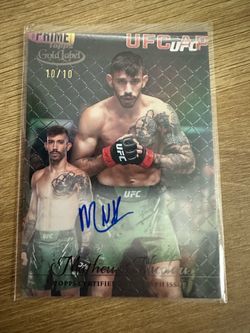 UFC Topps Golden label Matheus Nicolau auto 10/10