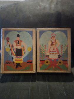 1950's Corina Larks Wooden Cigar Boxes