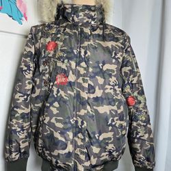 American Rag Embroidered Camo Jacket 