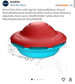 Smart Pool Alarm with App for Inground&Above Ground Pools,Weatherproof Sensitivity Water Surface Wave Detection Adjustable Alarm up to 20x40ft,85dB+ S