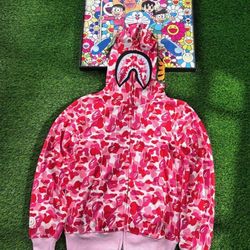 Pink Bape Zip Up