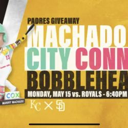 4 Tickets To Tonight’s San Diego Padres Game $200 Section 320 Aisle Seats Manny Machado City Connect Bobblehead Night