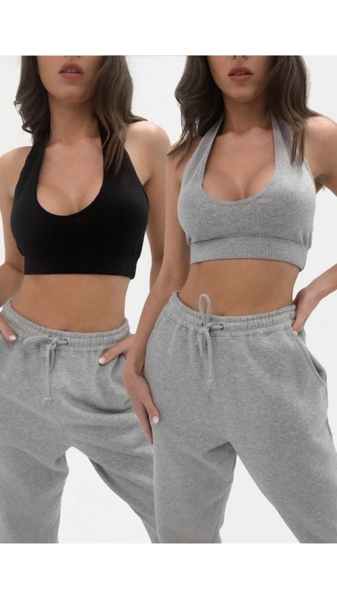 Missguided Rib Halter Tops