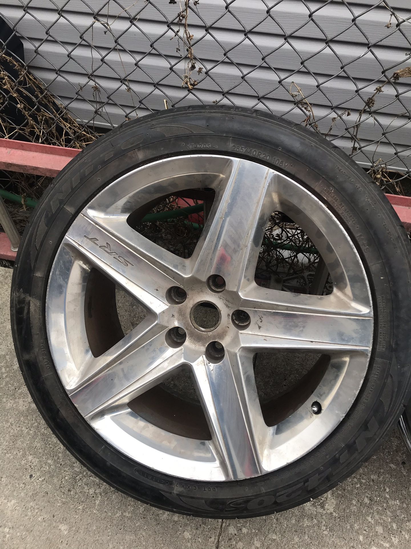 2006-2010 jeep srt8 spare wheel polished steel