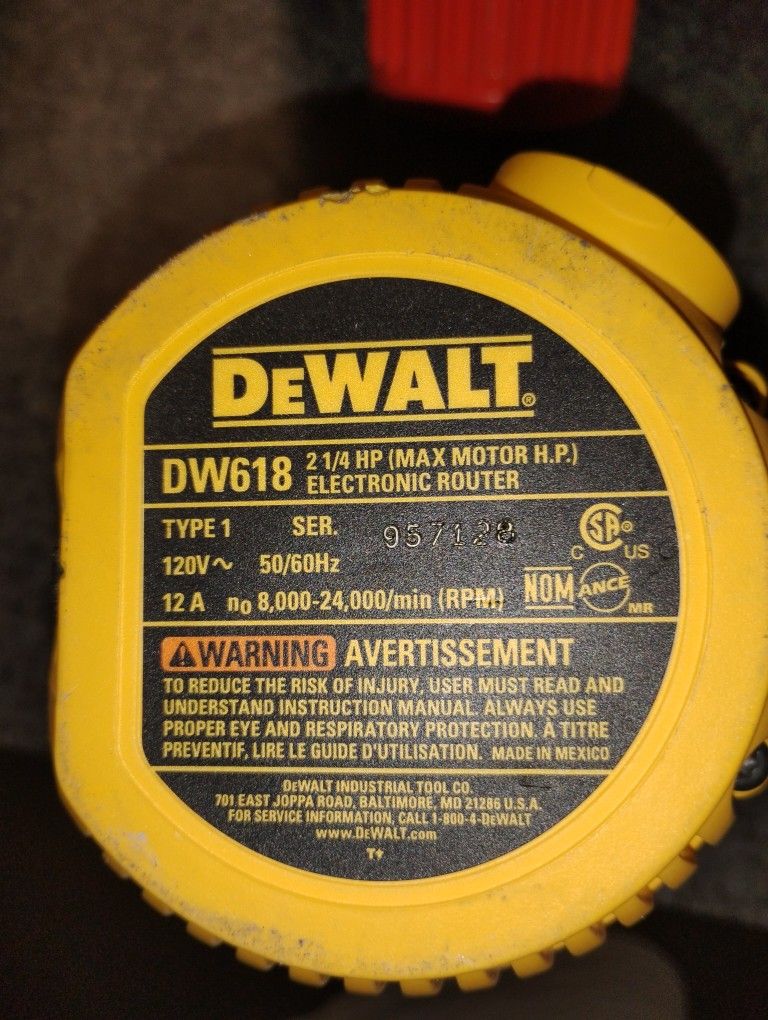DeWalt Router Motor 2 1/4 HP
