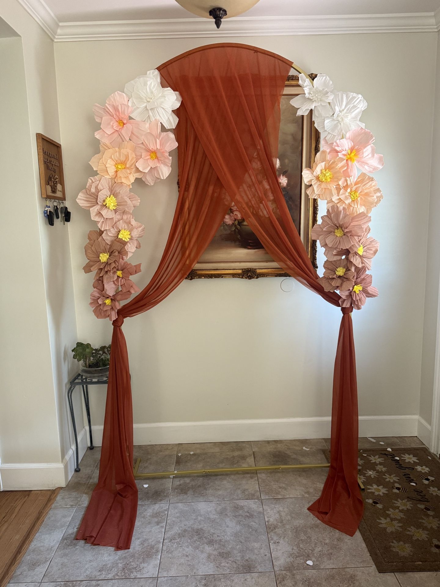 Metal Arch With Flowers
