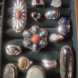 Sterling Silver And Semiprecious Stone Rings