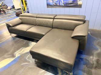 Ashley Furniture Tindell Leather Sectional with Chaise.