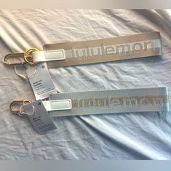 Gold And Silver Lululemon Never List Keychain Bundle Set Brand New