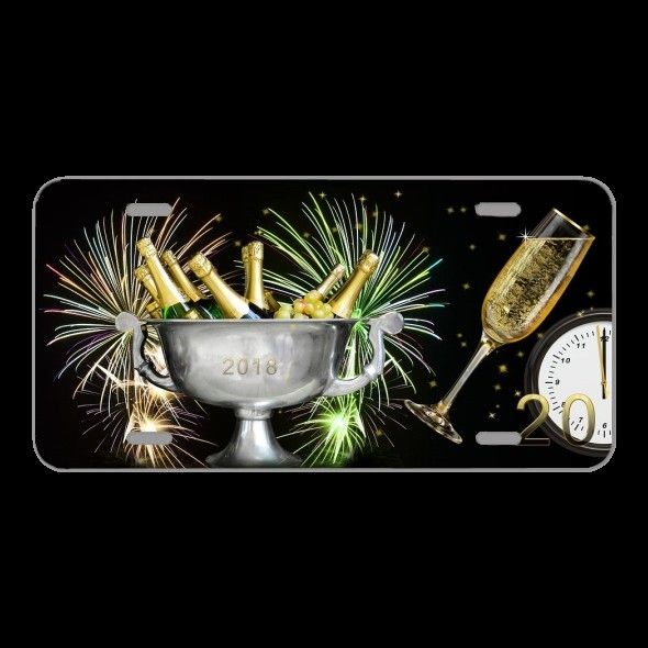 License Plate Novelty Car Front Emotions New Year'S Day New Year'S Eve
