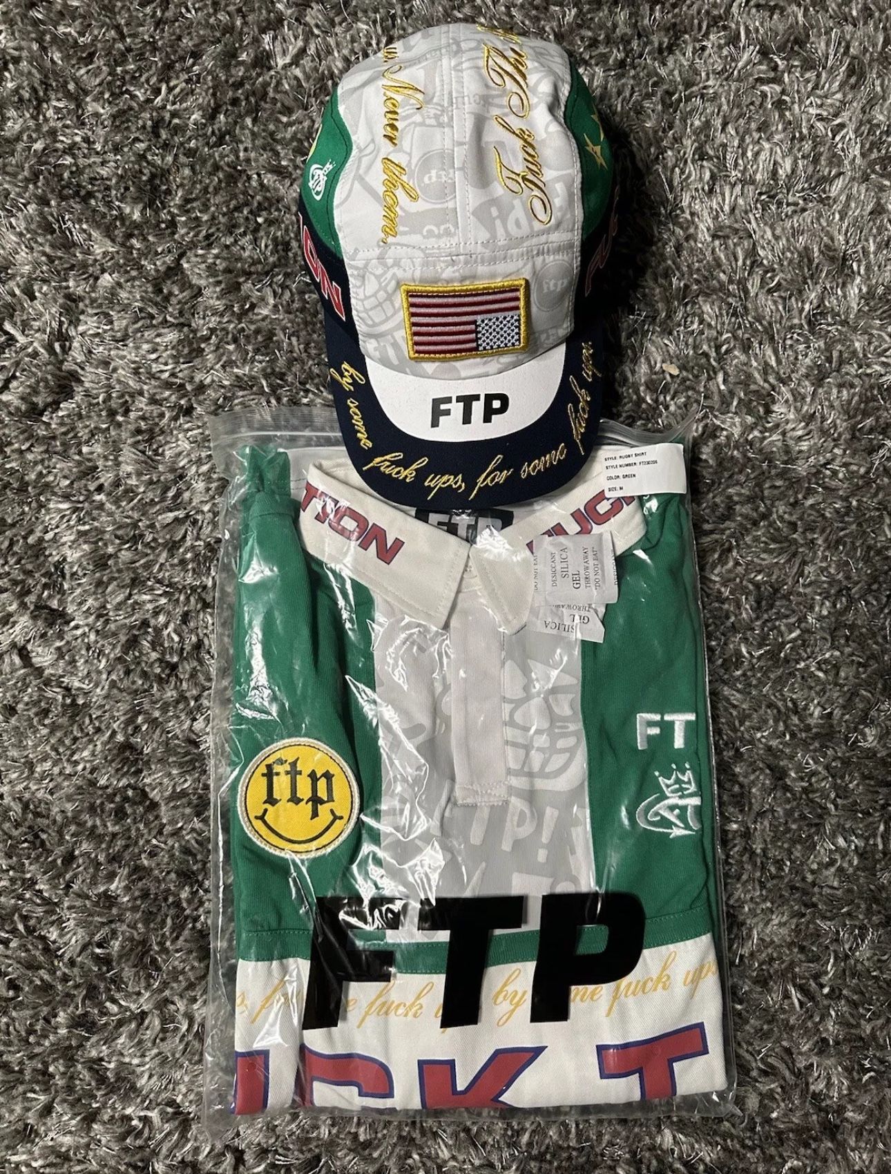 FTP Souvenir Rugby Jersey Polo Shirt With Souvenir Camp Hat