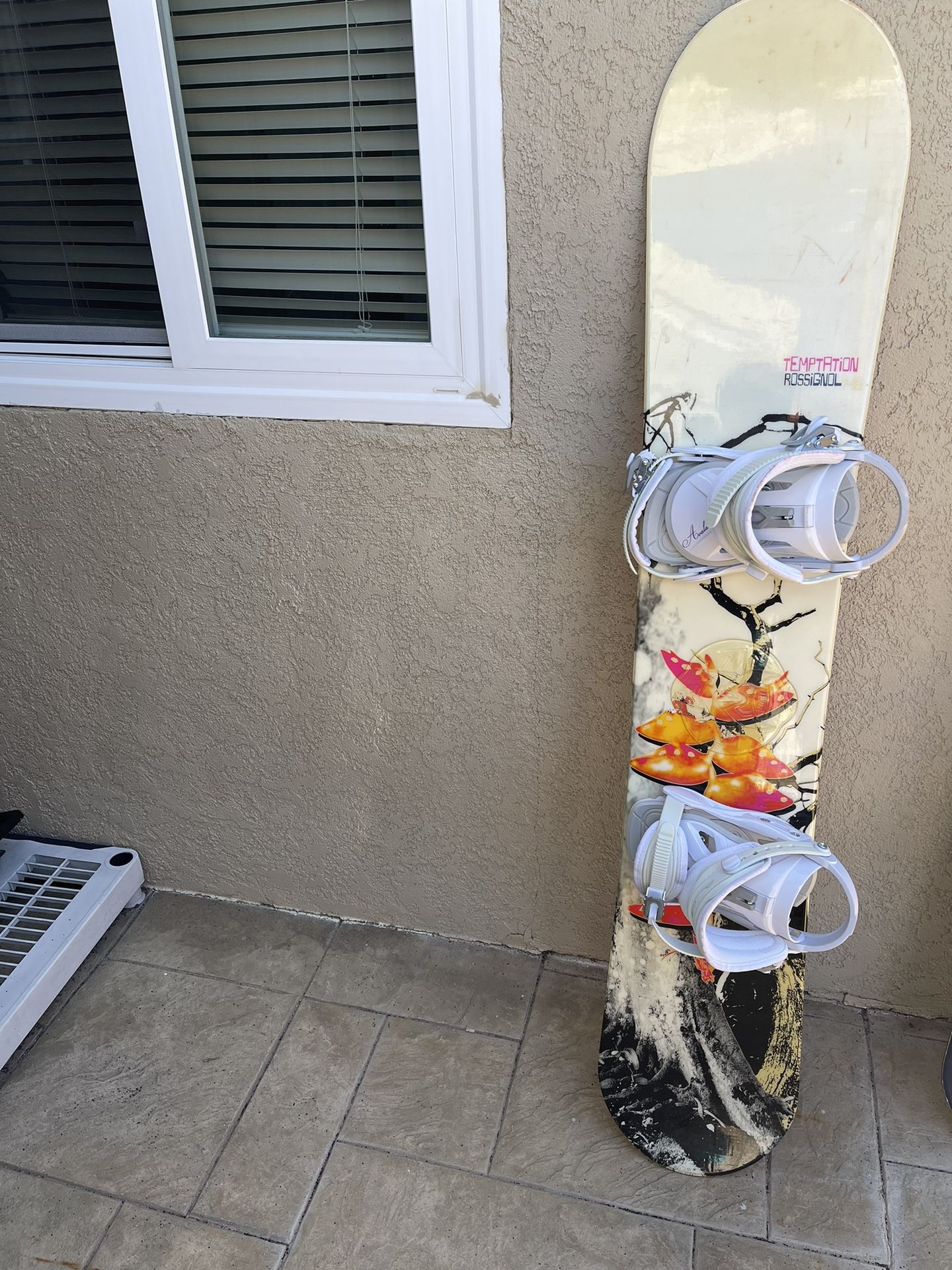 Snowboard With Binding Attached