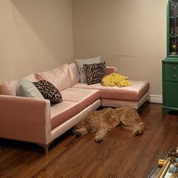 Gorgeous Pink Sectional -Anthropologie- Gently Used