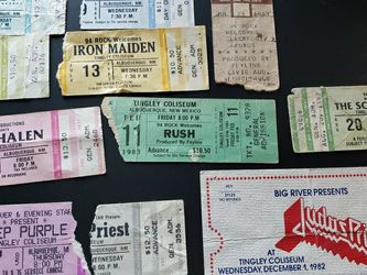 Concert Memories - Old Tickets, Priest, RUSH, 80'S