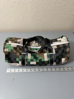 Green Mini Duffle Bag With Green Canvas Lining