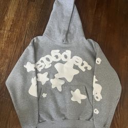 Grey  Sp5der Beluga Hoodie 