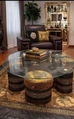 Luxury coffee table & matching rug