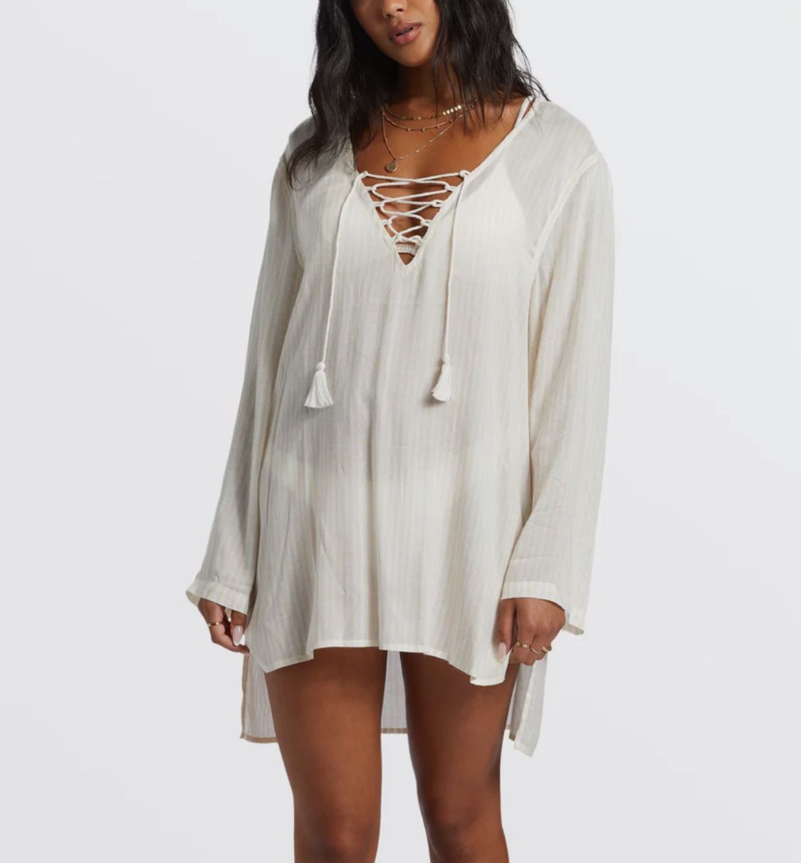 Authentic Billabong Cover Up Shirt / Beach Dress Shirt - Women's Medium NWT $60