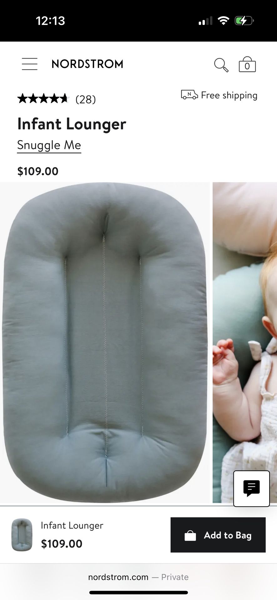 Snuggle Me Organic lounger