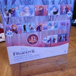 Disney frozen 2,  12 puzzle pack.